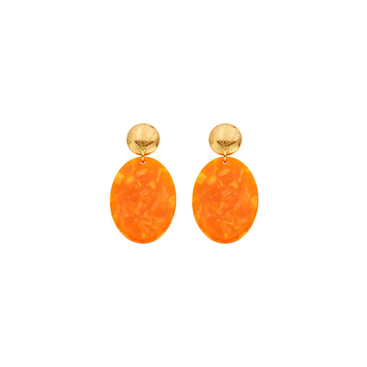 Statement Earrings Biba – Orange- 46 X 24mm