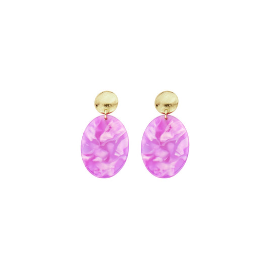 Statement Earrings Biba – Purple – 46 X 24mm