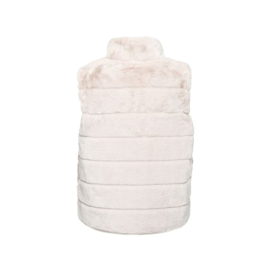 Beige Faux Fur Bodywarmer - Luxe Teddy Gilet One Size