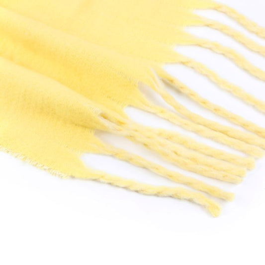 Gele Sjaal met Franjes - Viscose 50x180cm