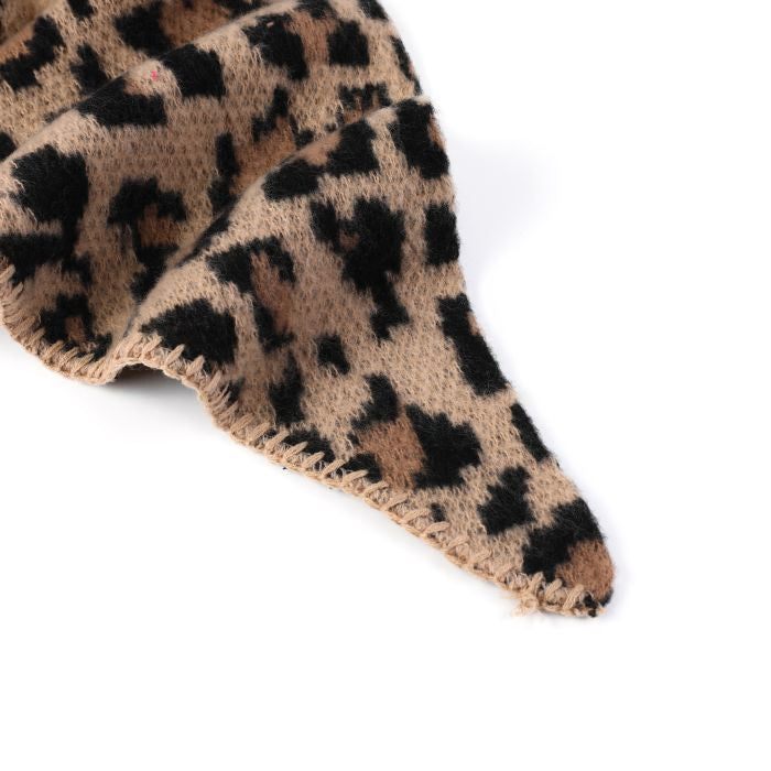 Leopard Print Scarf - Camel