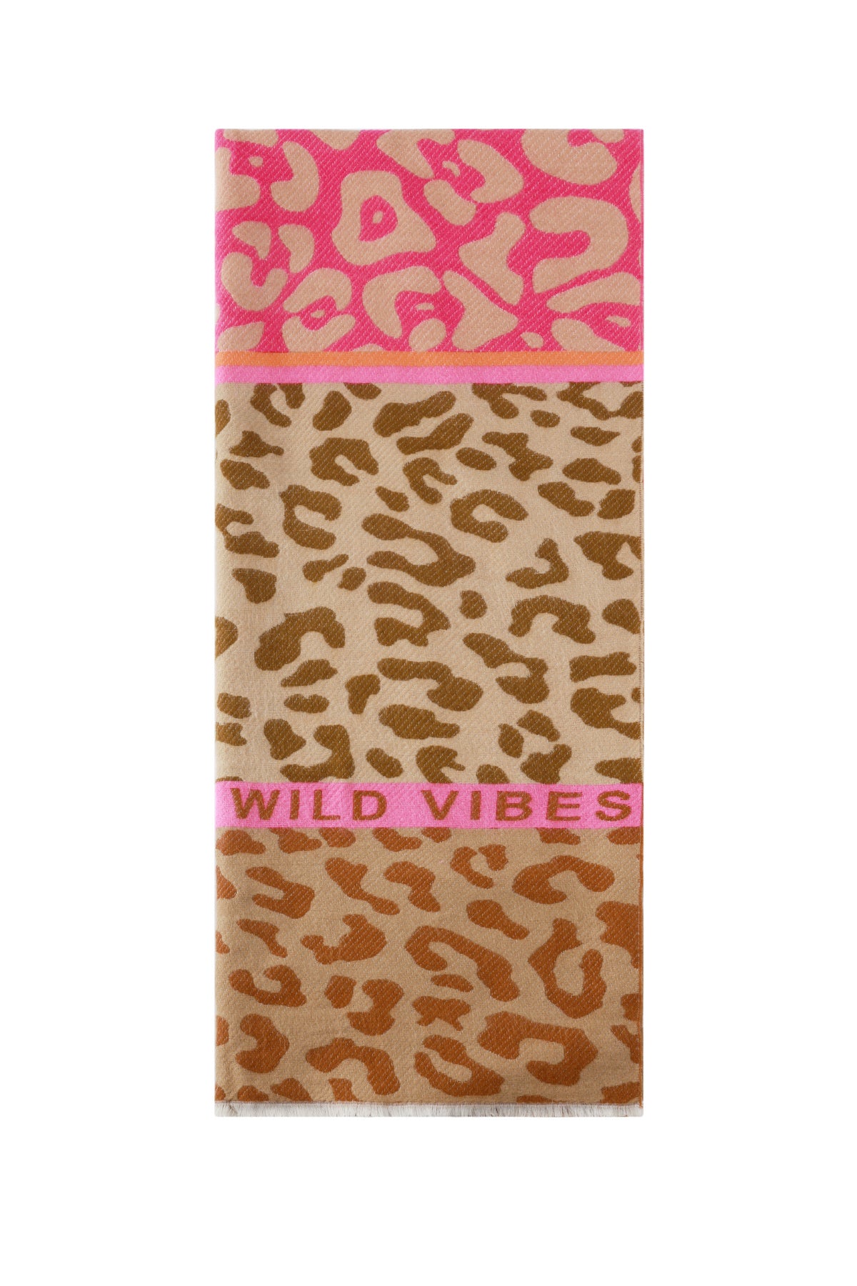 Striking scarf with prints and text