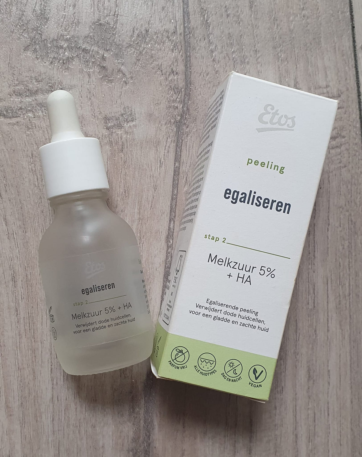 Etos Melkzuur 5% HA Peeling Exfoliant review - huidverzorging resultaten