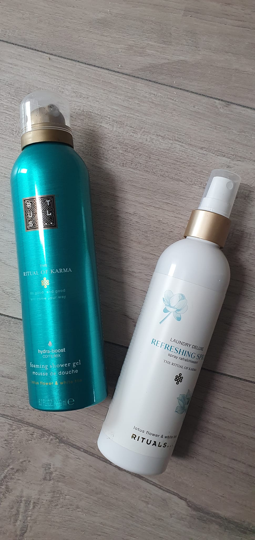 Rituals of Karma douchegel en textielverfrisser review - witte lotus en biologische thee