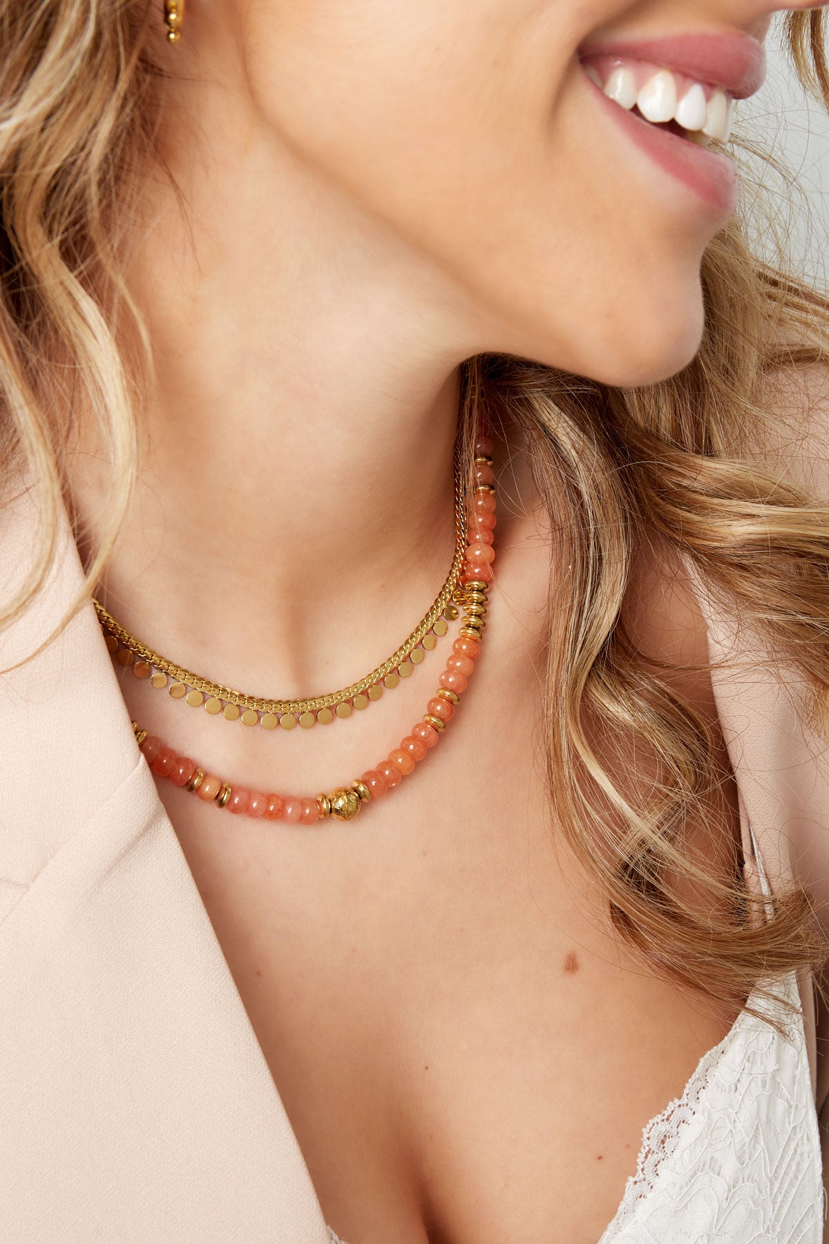 Ketting muntjes - Zilver Stainless Steel