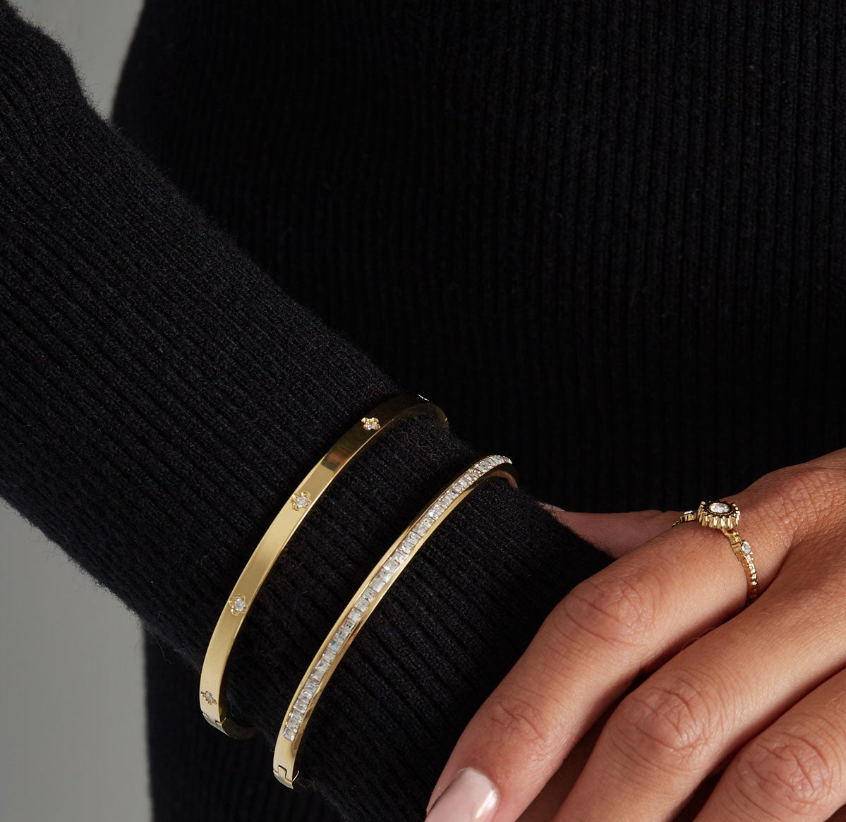 Slavenarmband dunne steentjes