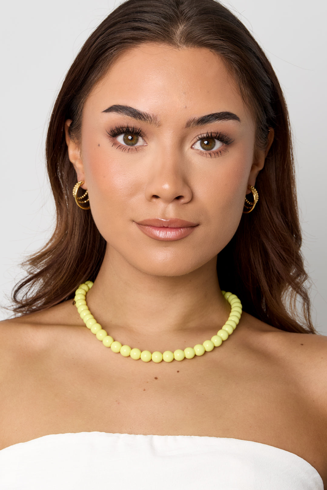 Ketting met medium kralen-10mm