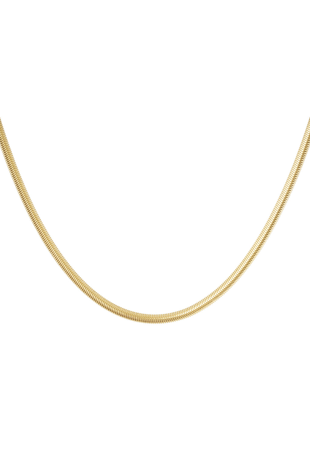 Ketting plat met print - Goud kleur-4.0MM