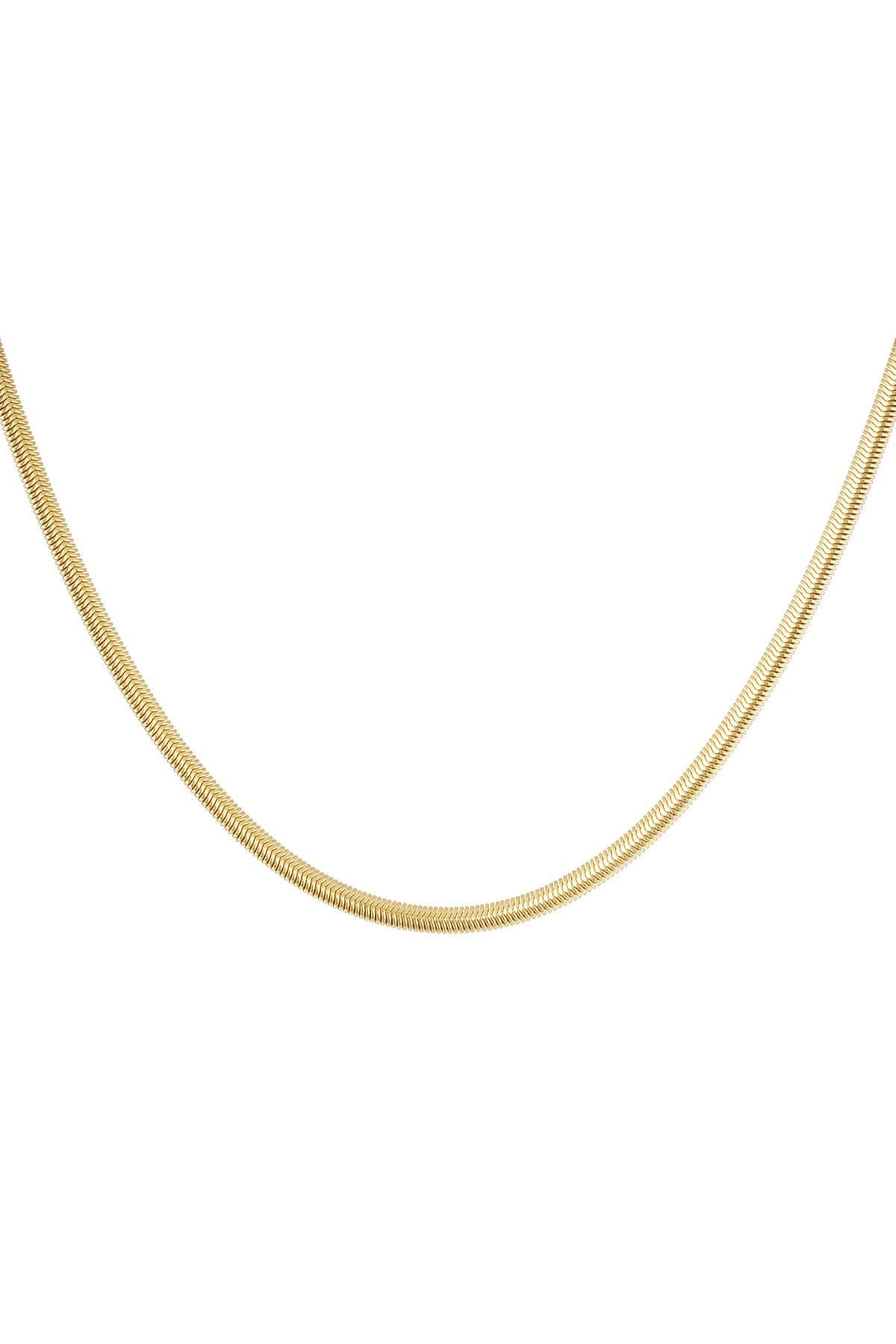 Ketting plat met print - Goud kleur-4.0MM