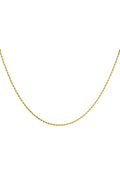 Unisex ketting gedraaid kort - Goud kleur-2.0MM