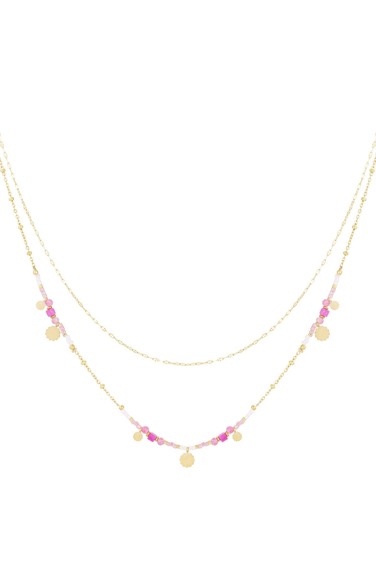 ketting pink charms
