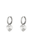 RVS oorbellen hart Goud kleur Stainless Steel