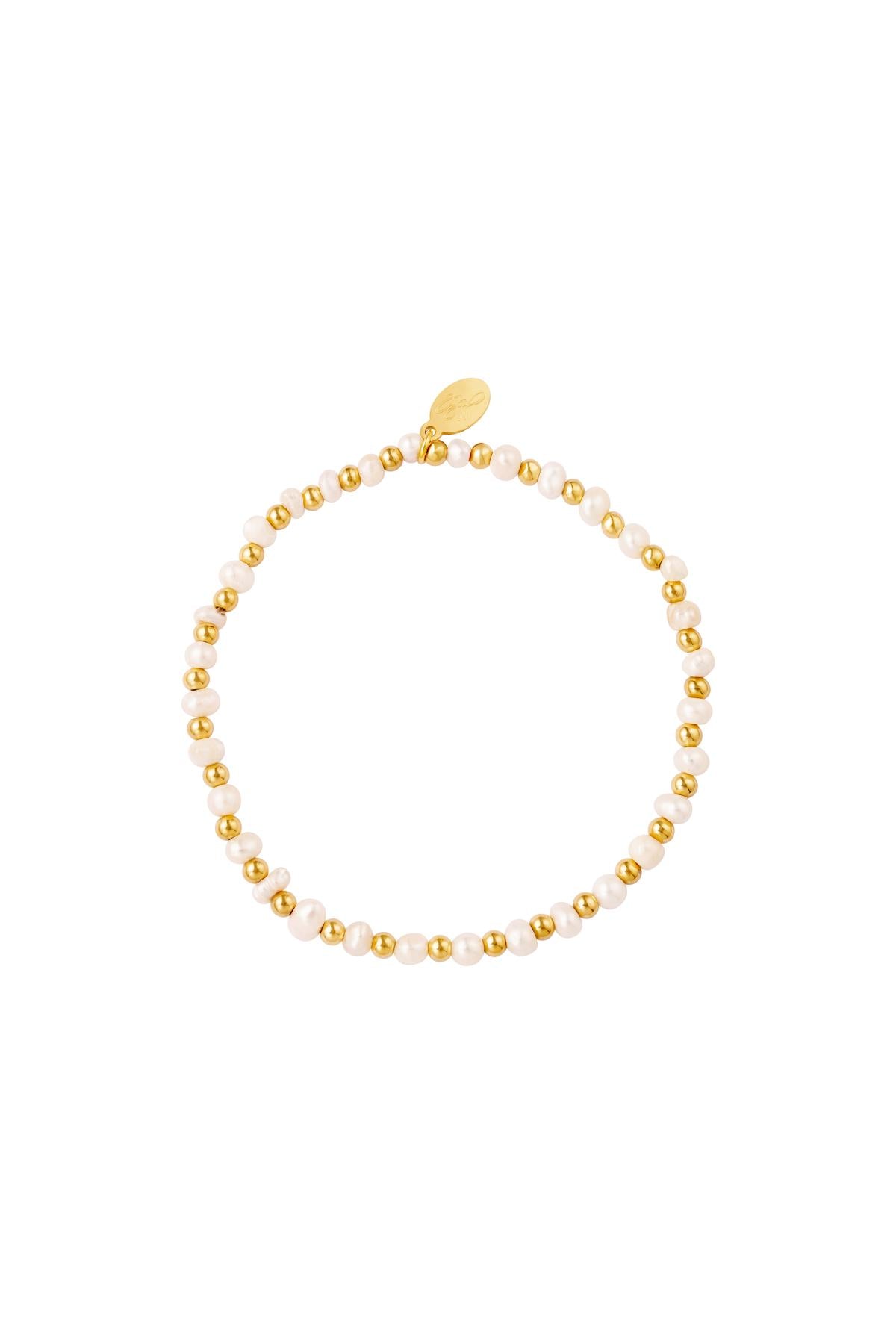 Armband parels Goud kleur Stainless Steel