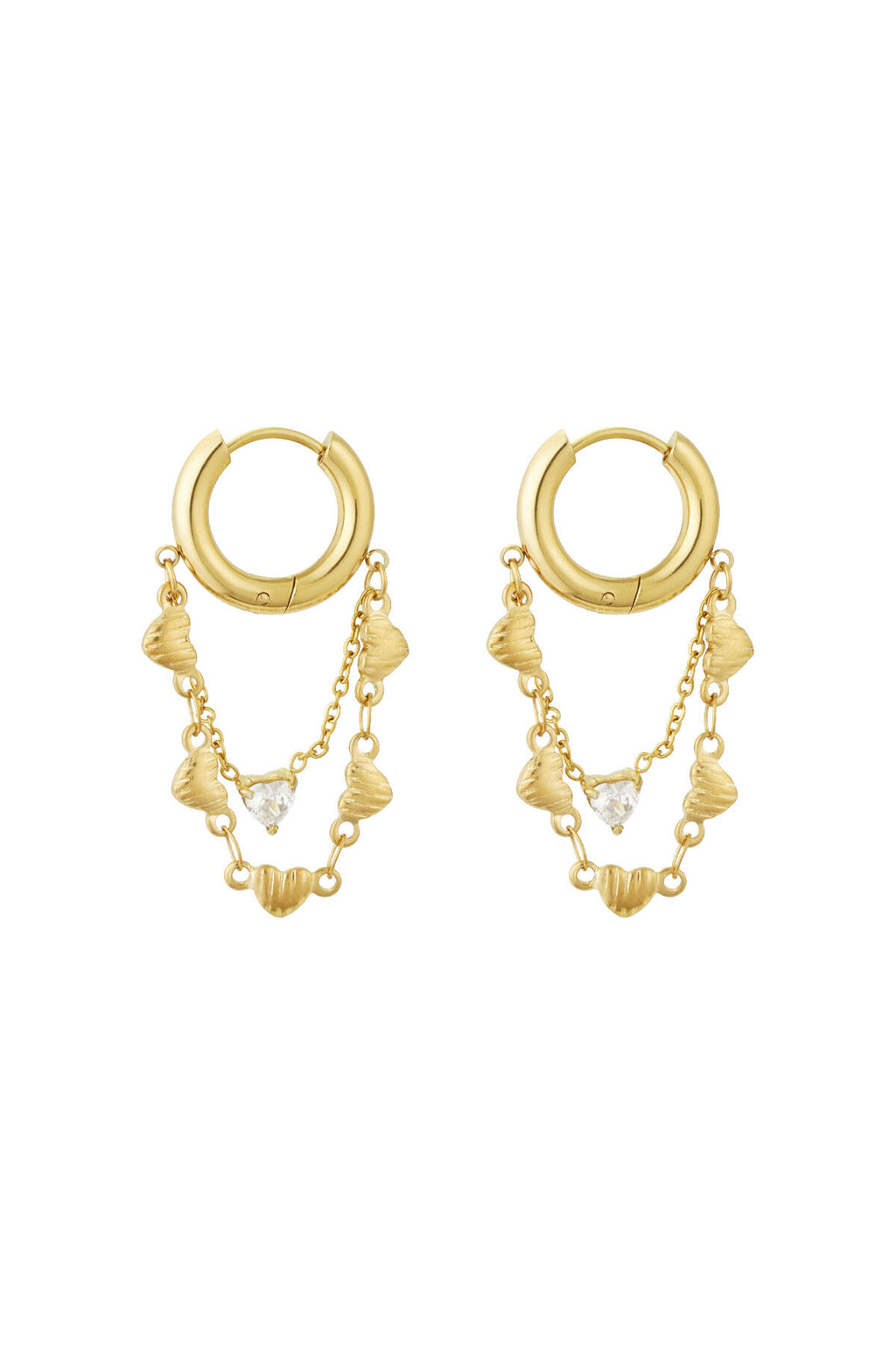 oorbellen chain of hearts