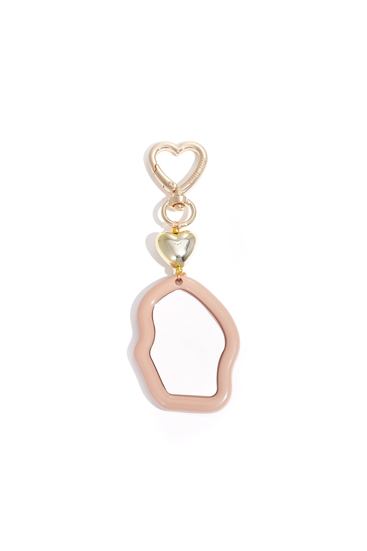 Schattige onregelmatige spiegelende tashanger met hartjesdetail
