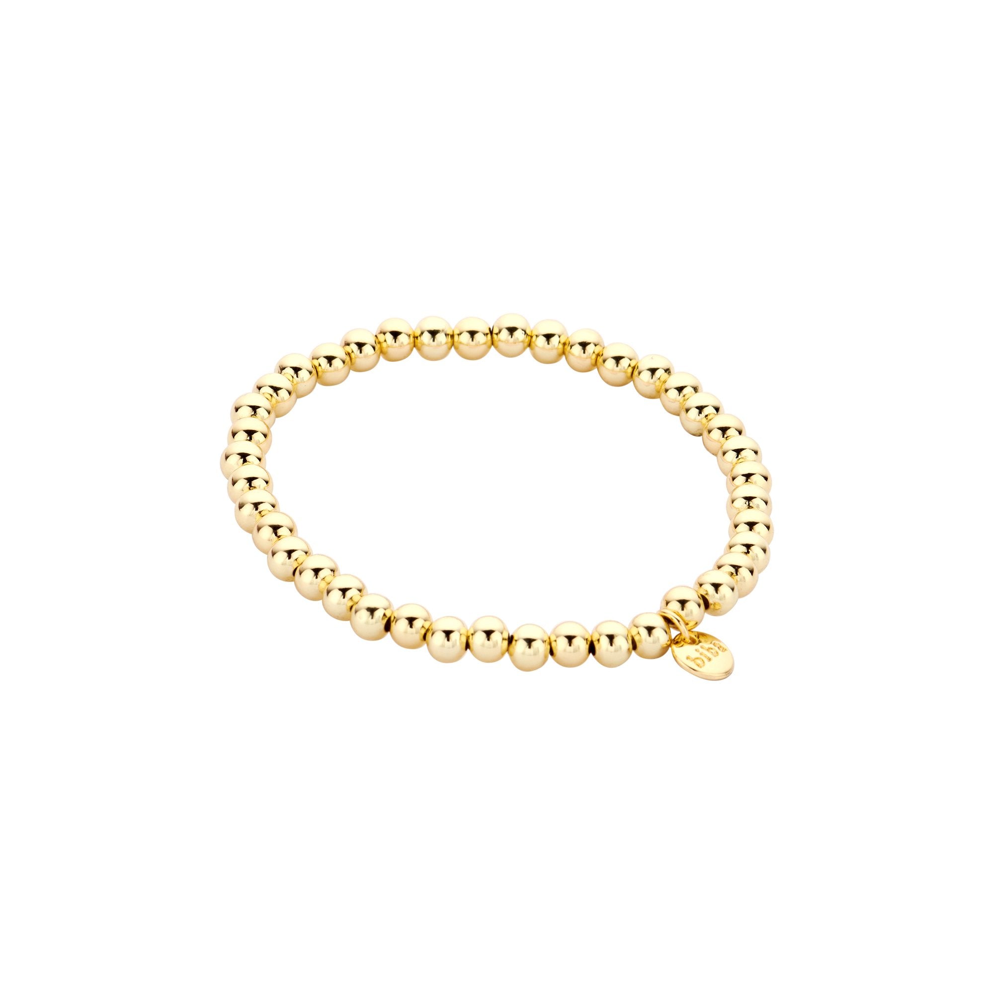 Biba Armband Goud - Metalen Kralen 5mm | 18cm