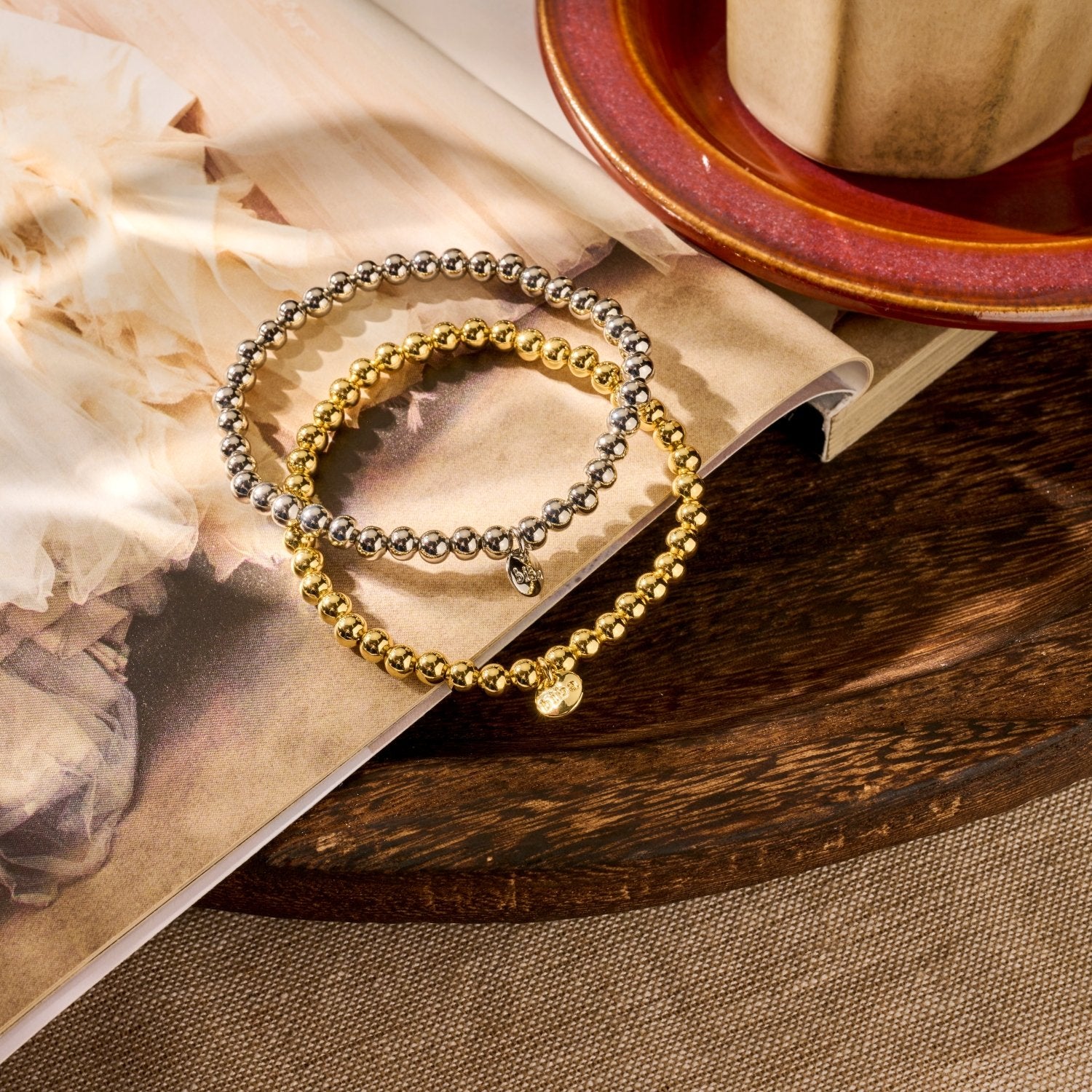 Biba Armband Goud - Metalen Kralen 5mm | 18cm