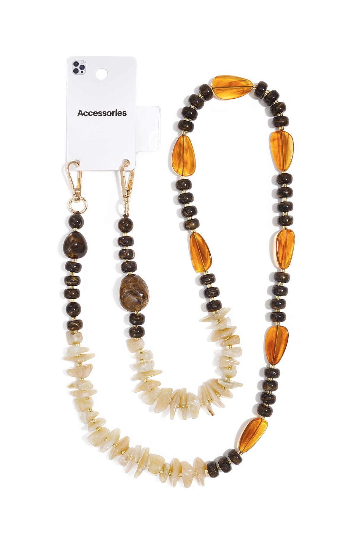 Telefoonketting met kralen, eenvoudige acryl accessoires voor dagelijks gebruik