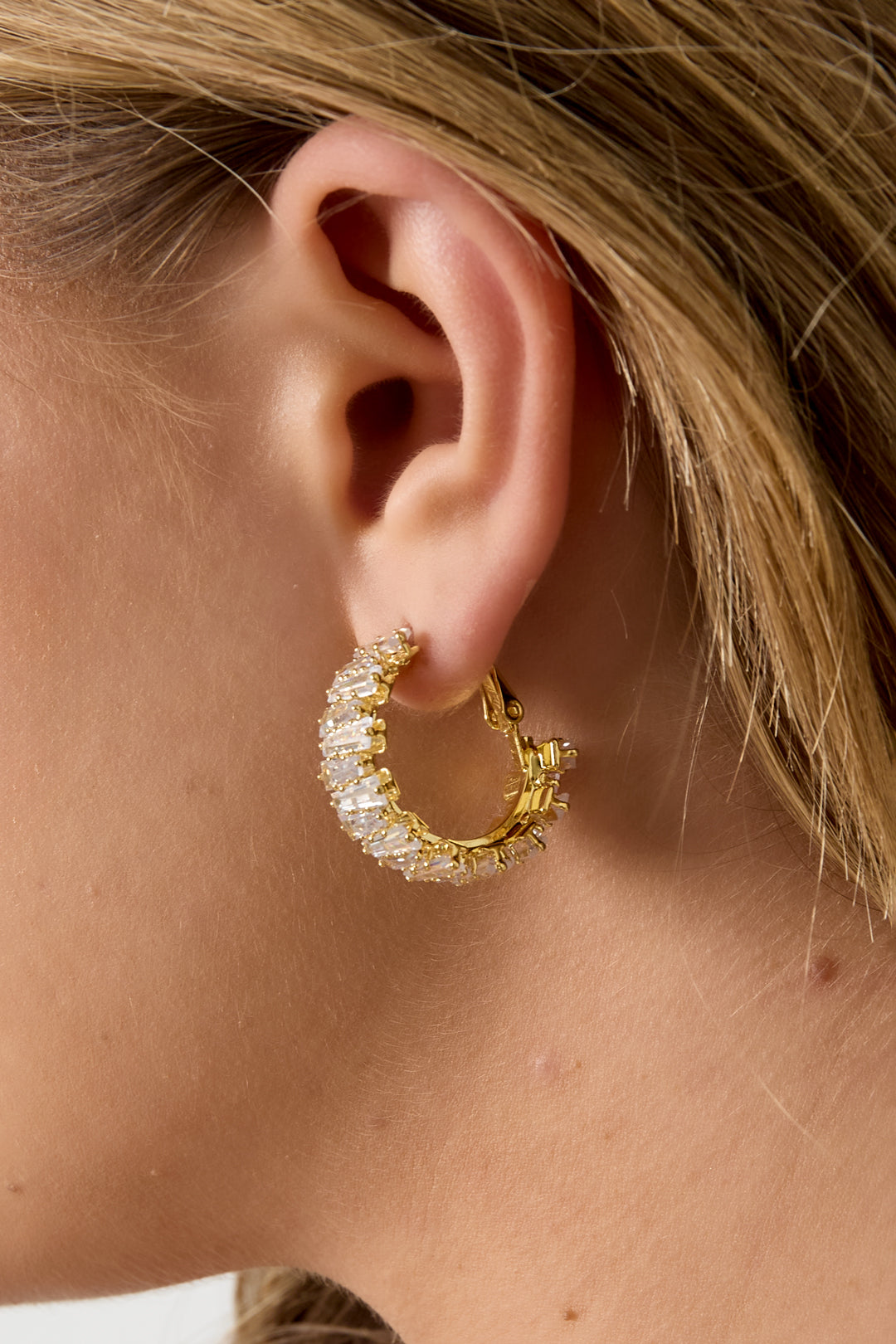 Koperen creolen geometrische casual dagelijkse eenvoudige serie dames sieraden