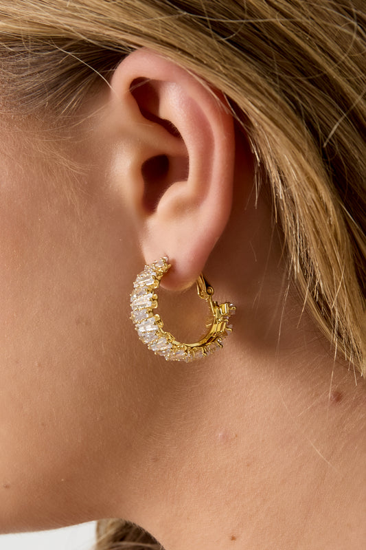 Koperen creolen geometrische casual dagelijkse eenvoudige serie dames sieraden