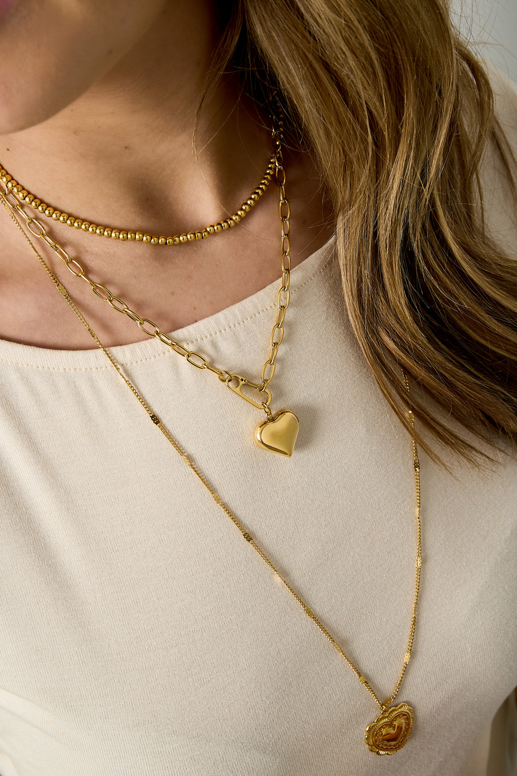 Ketting hangend hart met frontsluiting