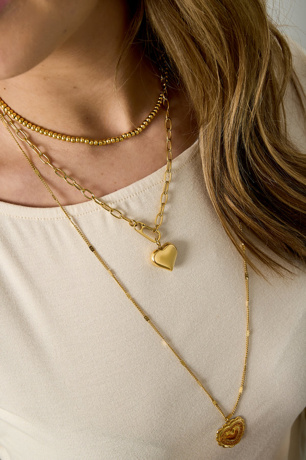 Ketting hangend hart met frontsluiting