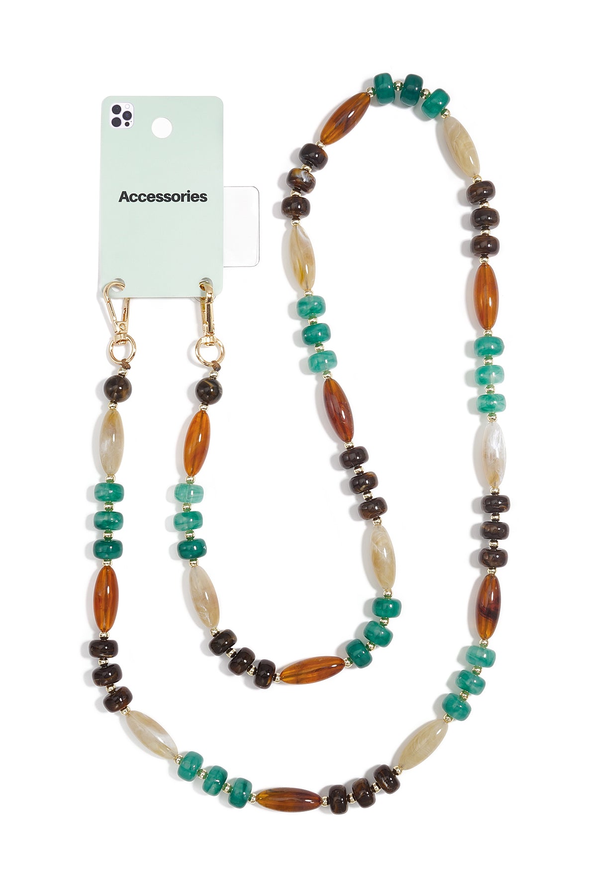 Telefoonketting in geometrische vorm, dagelijkse accessoires van acryl