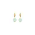 Biba Statement Oorbellen Mint Groen Crystal Beads - Goudkleurig 35mm Creool