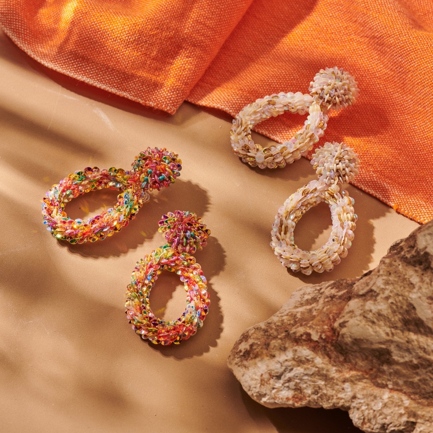 Biba Oorbellen Multicolor - Crystal & Resin | Goud | 72x39mm
