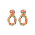 Biba Oorbellen Multicolor - Crystal & Resin | Goud | 72x39mm