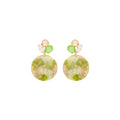 Biba Statement Oorbellen Groen | Resin & Glas met Goud | 48x30mm