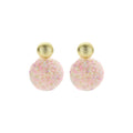 Biba Oorbellen Licht Roze - Crystal & Acryl | 75x37mm
