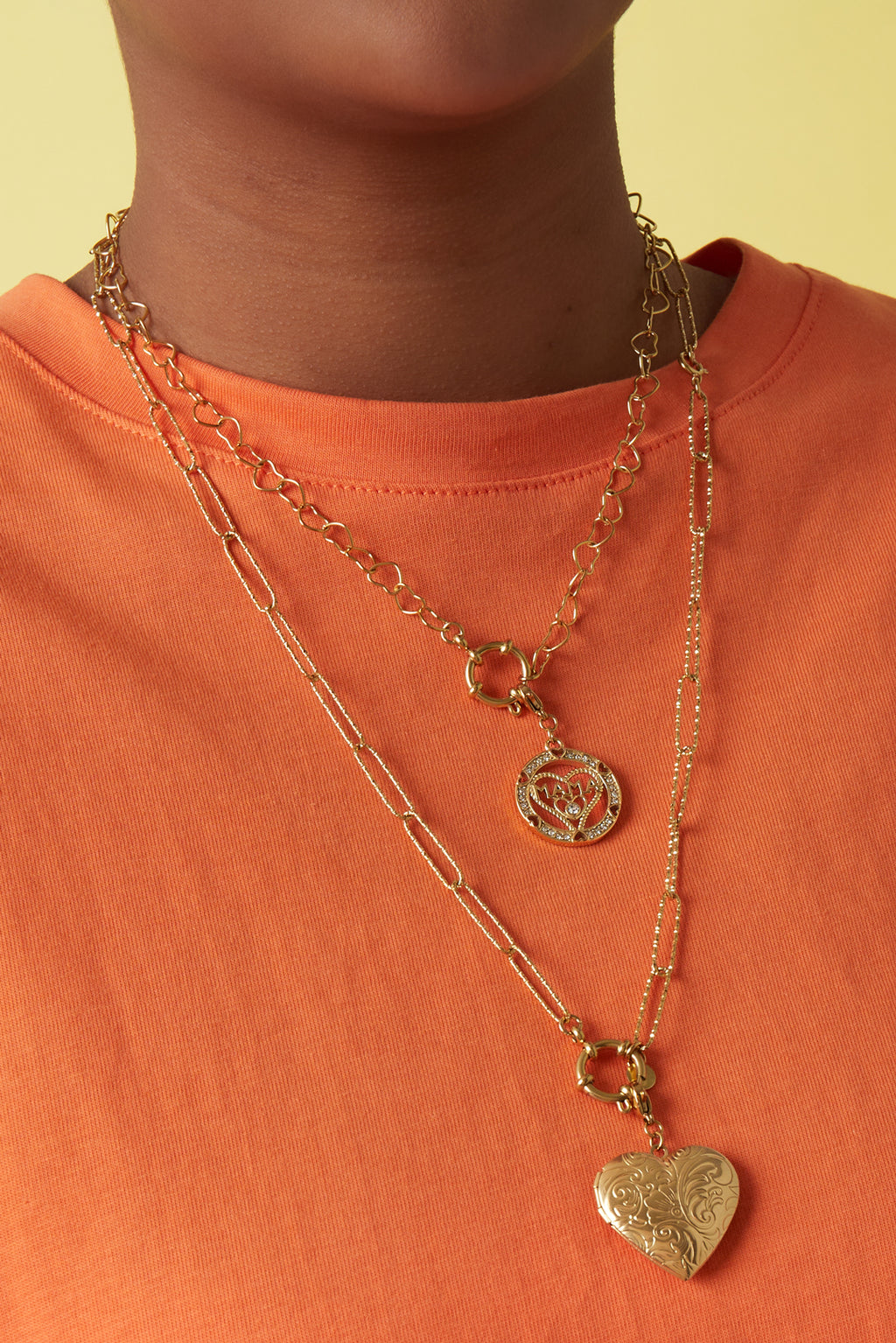 2-in-1 ketting armband met hartvormige schakels