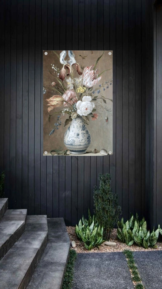 Garden Poster Flower Still Life with Porcelain Vase Balthasar van der Ast