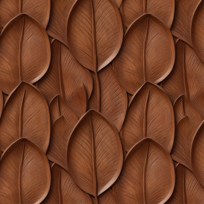 Muurboog houtsnijwerk bladeren van naadloos behang