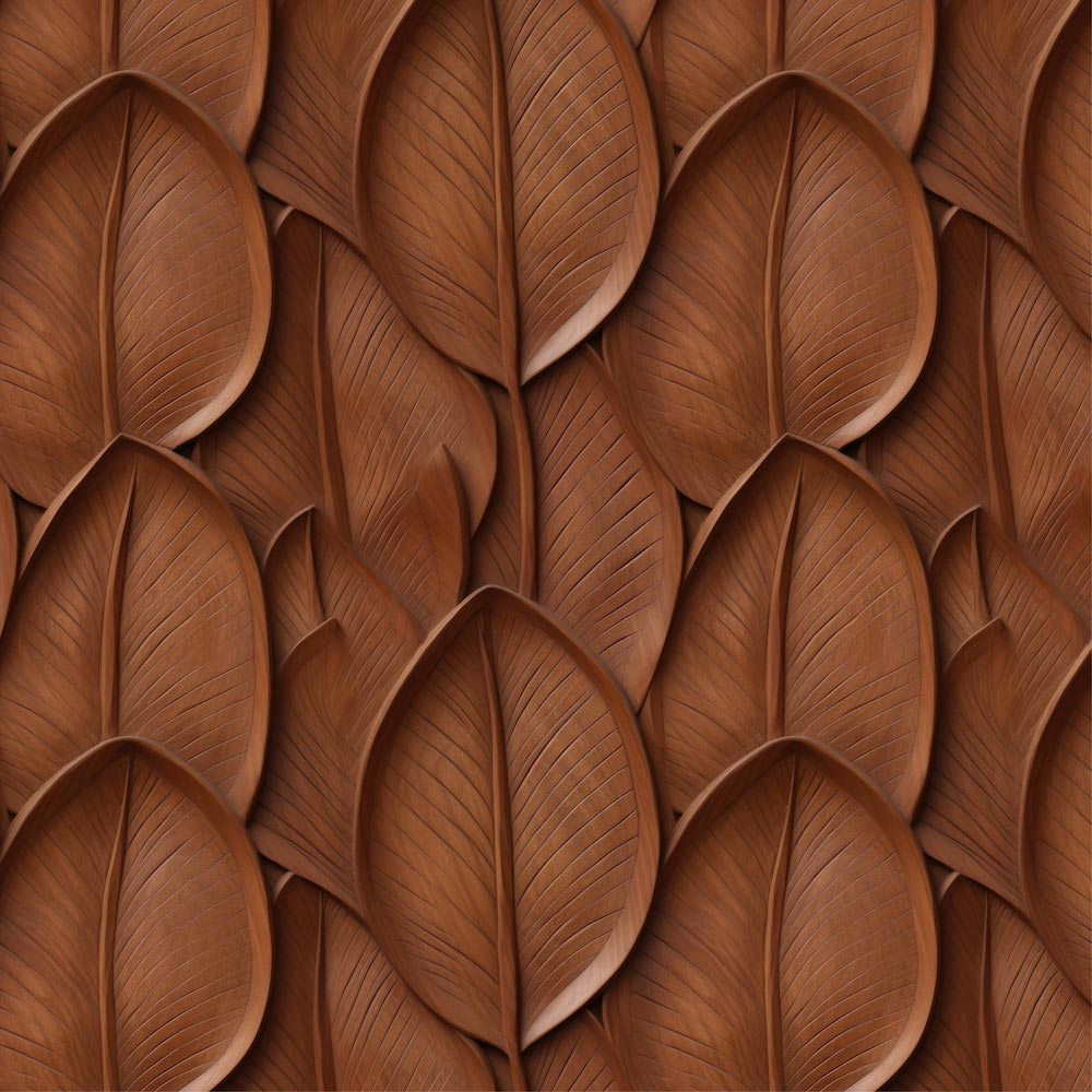 Wandbogen-Holzschnitzereiblätter aus nahtloser Tapete