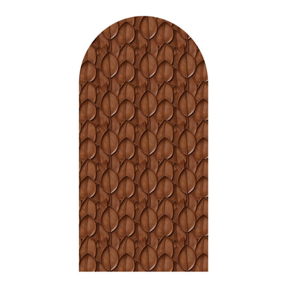 Wall arch wood carving leaves of seamless wallpaper