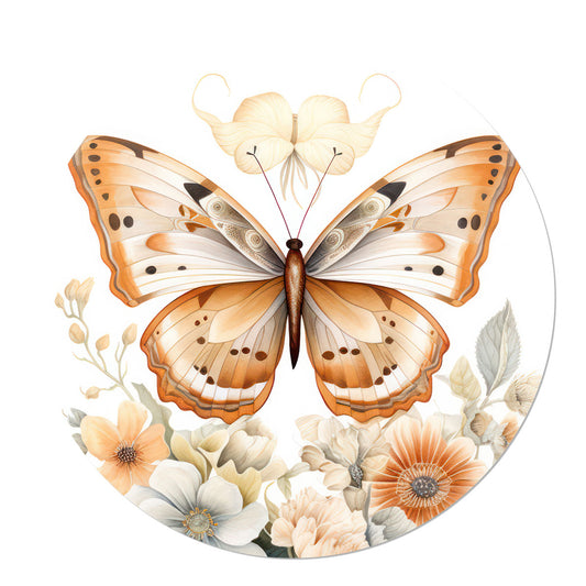 Wandkreis Vintage Terrakotta Schmetterling