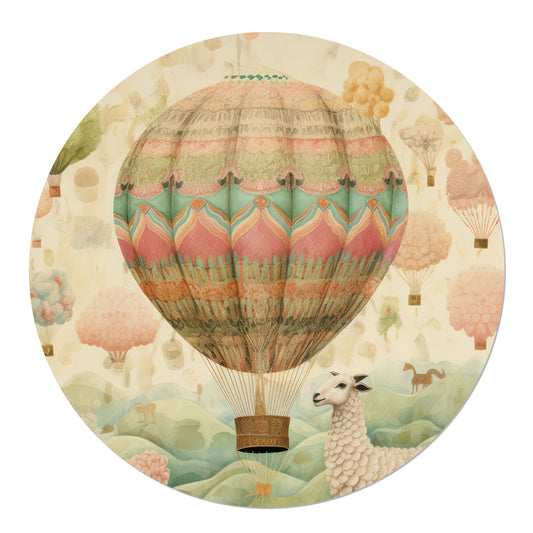 Muurcirkel Vintage vrolijke luchtballon