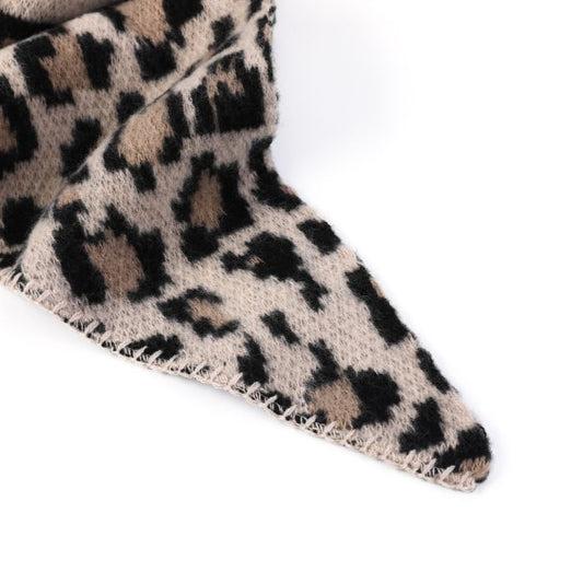 Leopard Print Scarf - Khaki
