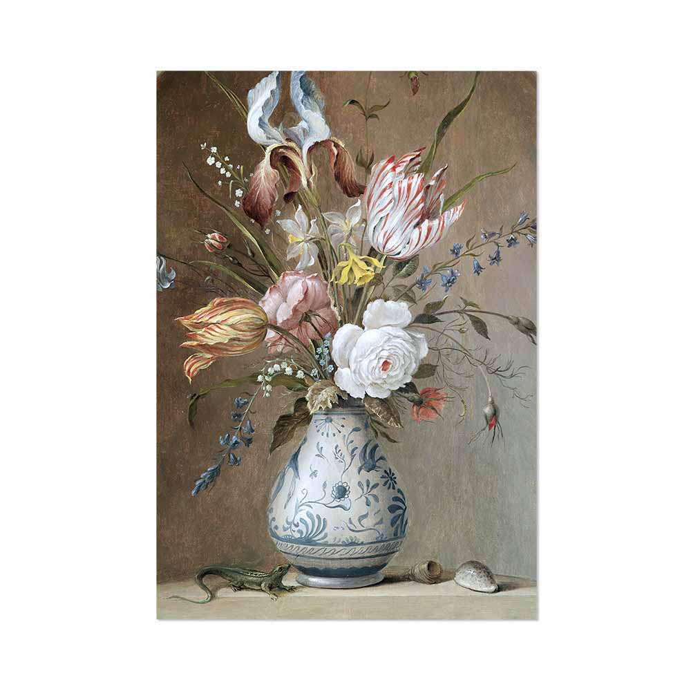 Painting Flower Still Life with Porcelain Vase by Balthasar van der Ast