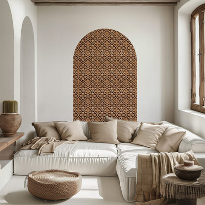 Muurboog arabisch houtsnijwerk van naadloos behang