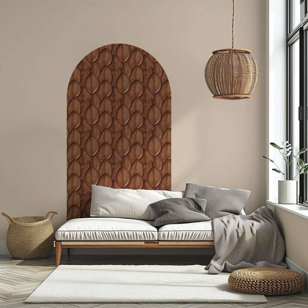 Wandbogen-Holzschnitzereiblätter aus nahtloser Tapete