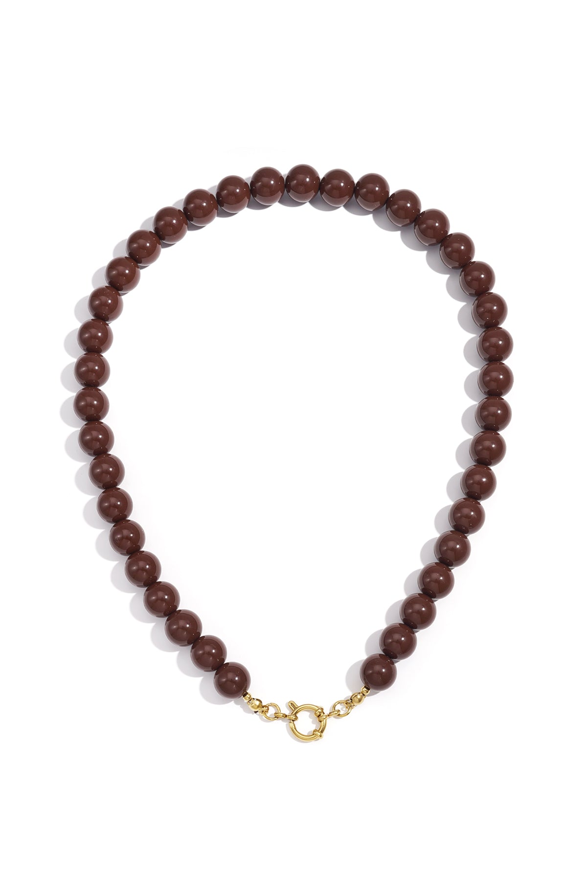 Ketting met kralen en frontsluiting-12mm