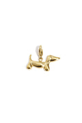 Bedel Teckel Hond Goud RVS - Charm voor Armband en Ketting - Simple Series