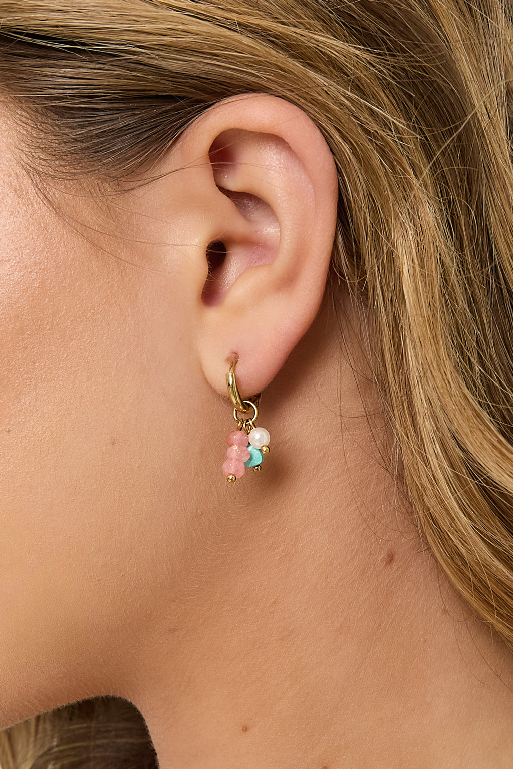 Oorringen met hangende kralen