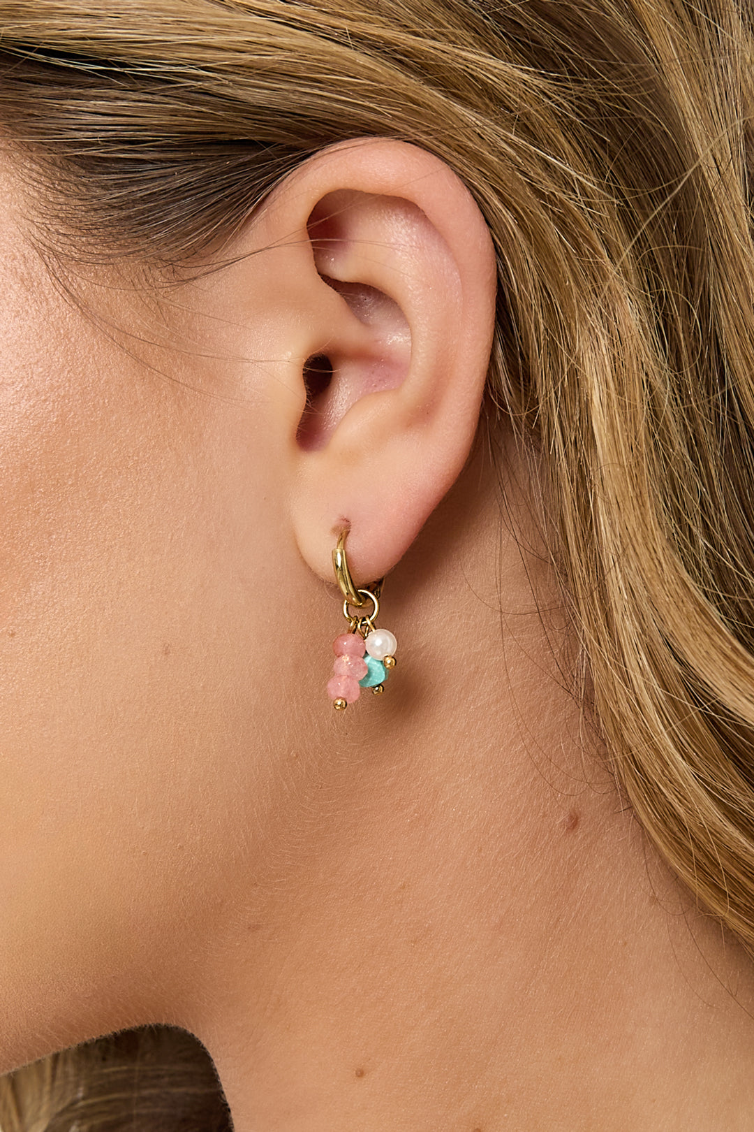 Oorringen met hangende kralen