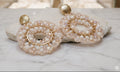 biba oorbelen beige facet kralen