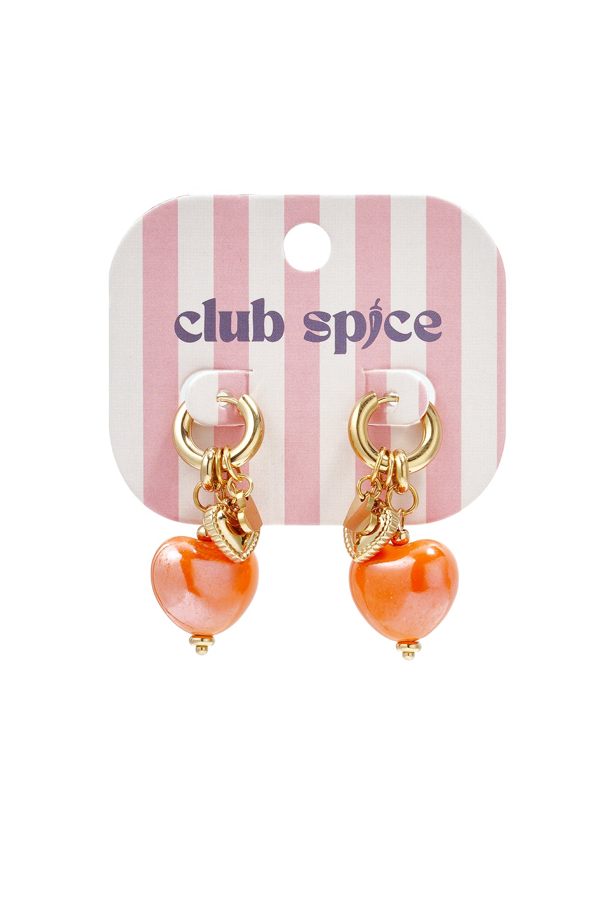 Oorringen met hartjes hangers