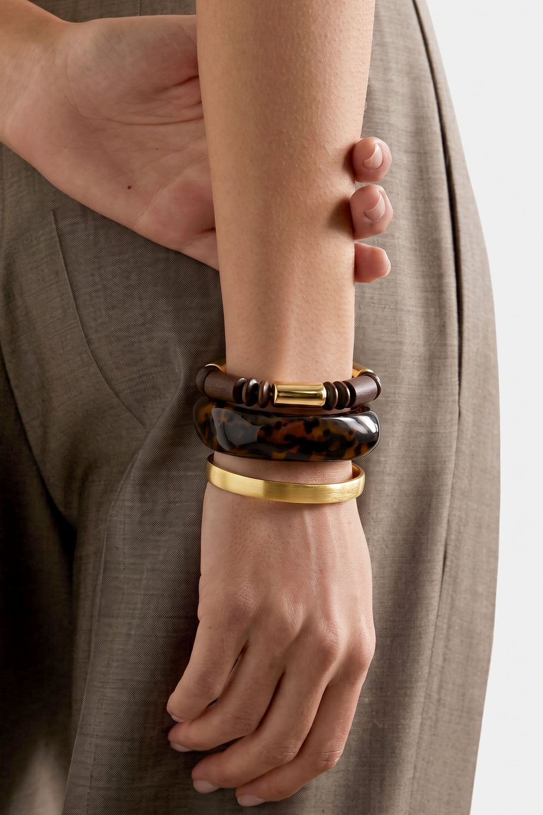 Houten kralenarmbanden, retro, eenvoudige dagelijkse serie, damessieraden